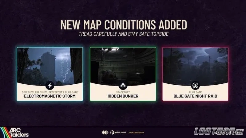 Map conditions in Arc Raiders.