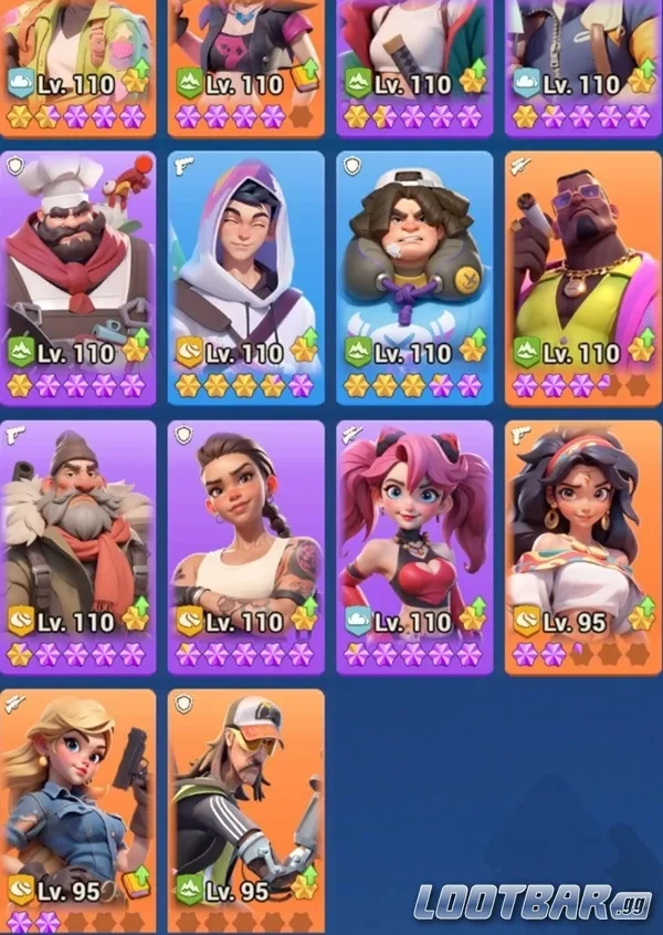 Tiles Survive Hero Formations