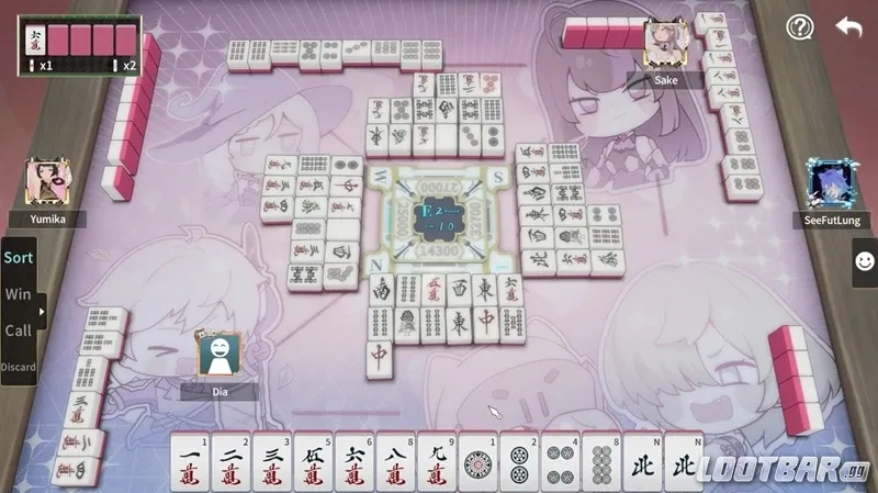 Blue Protocol: Star Resonance Riichi Mahjong Event Interface