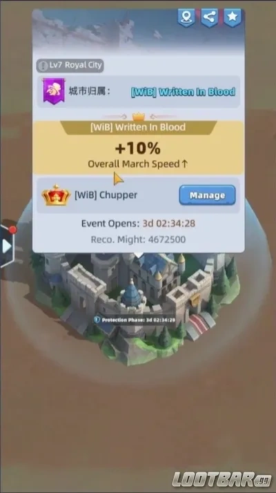 Бонус скорости марша альянса после захвата Royal City в Last Asylum: Plague