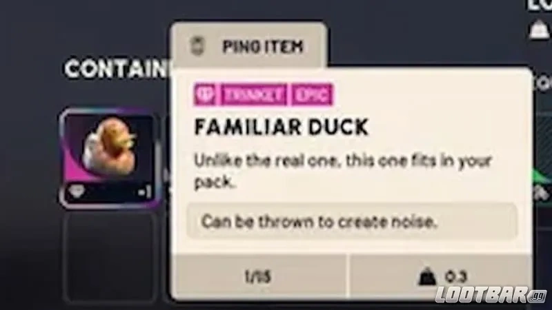 A Familiar Duck in Arc Raiders.