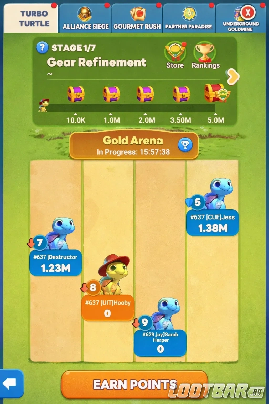 Событие Турбо-Черепаха в Tiles Survive с заданиями на неделю