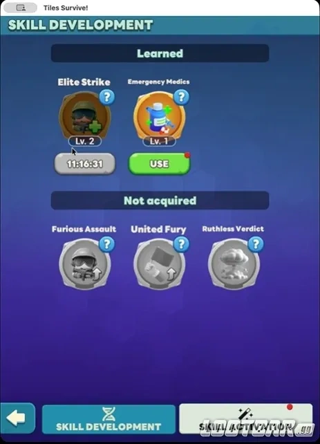 Сезонные навыки корабля в Tiles Survive