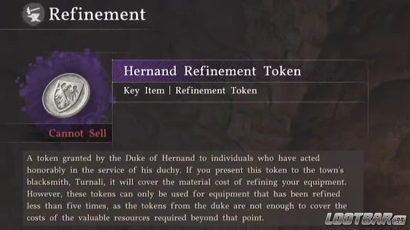 Hernand refinement token in Crimson Desert