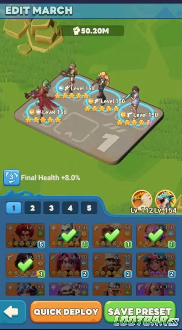 Tiles Survive Troop Composition