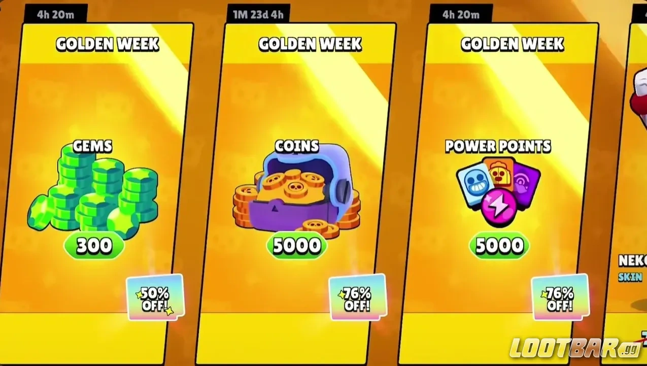 Тематические предложения Golden Week в Brawl Stars