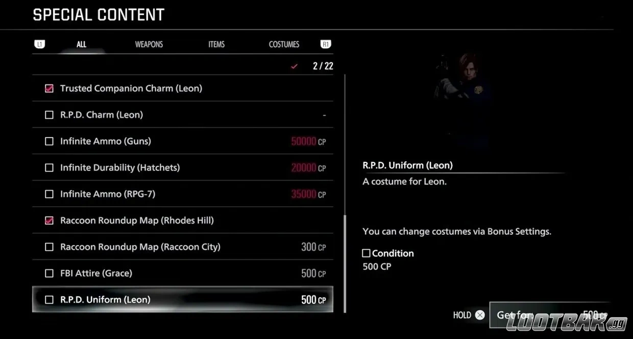 Leon&rsquo;s R.P.D. Uniform 