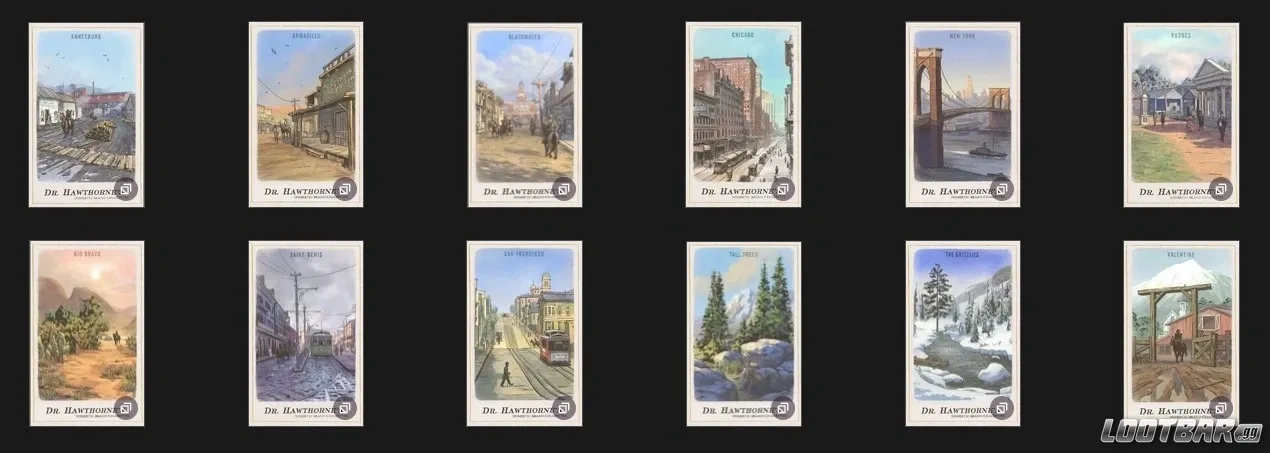 Vistas of America Cigarette Card Set RDR2