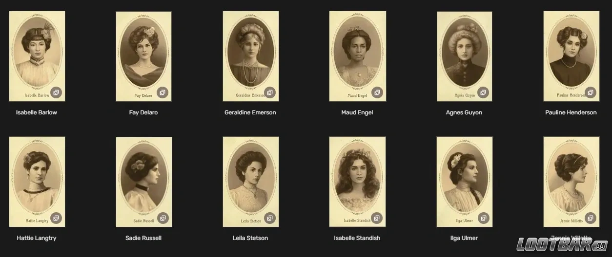 Gems of Beauty Cigarette Card Set RDR2