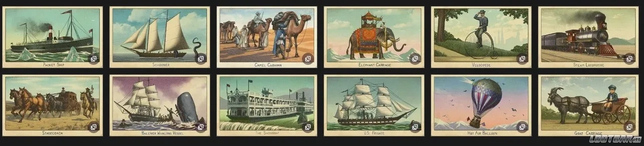 Marvels of Travel Cigarette Card Set RDR2