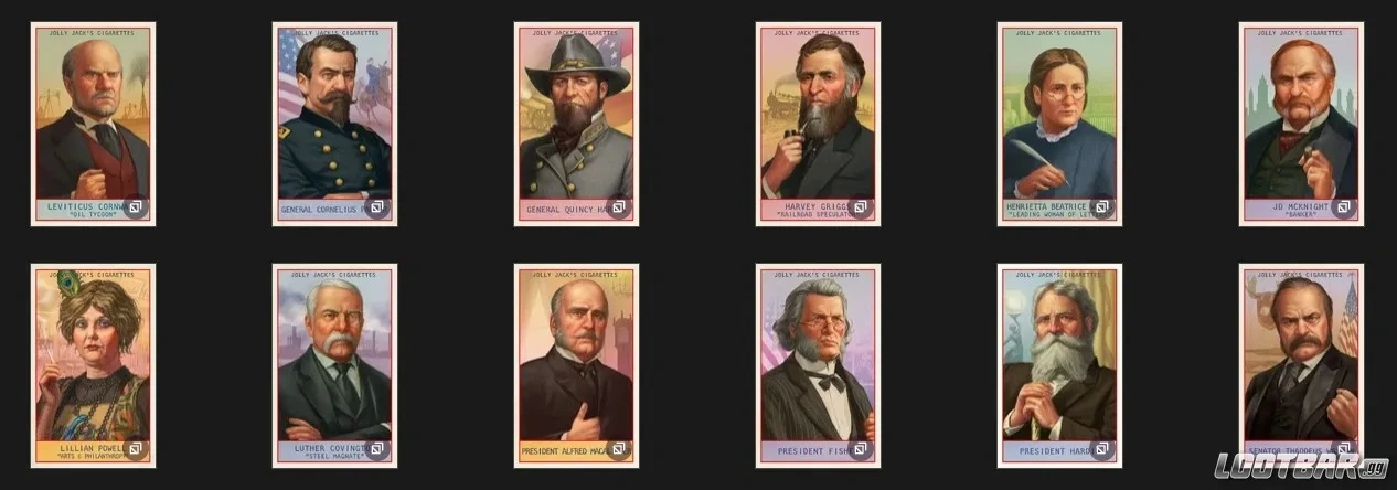 Prominent Americans Cigarette Card Set RDR2