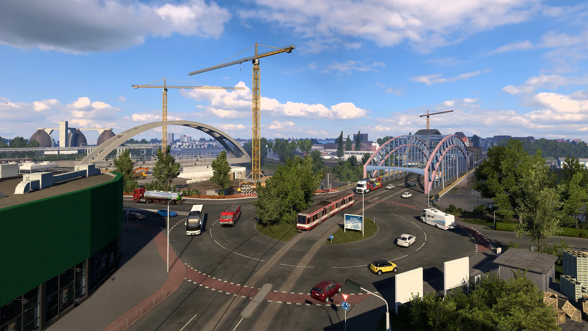 Euro Truck Simulator 2 Benelux and Western Europe road scene
