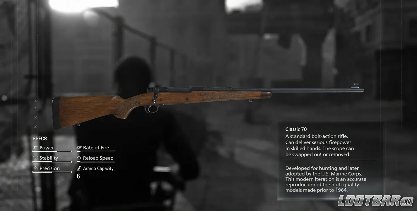 Classic 70 rifle in RE9