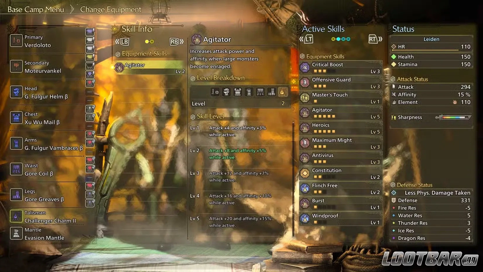 Agitator skill 