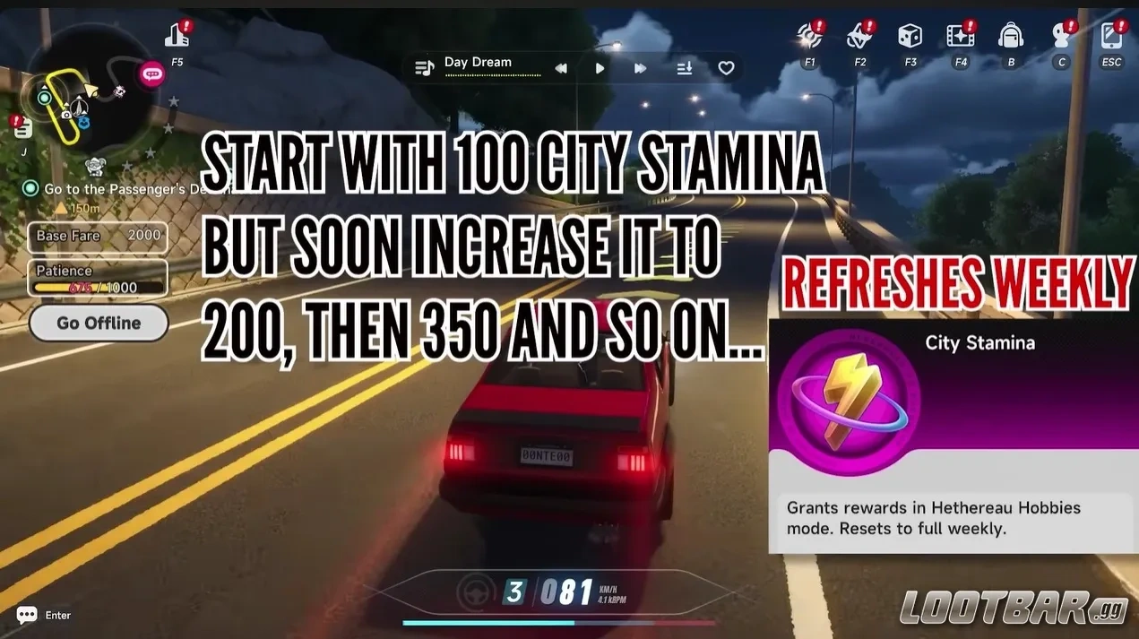 City Stamina в Neverness to Everness нужна для городских активностей и заработка Fons