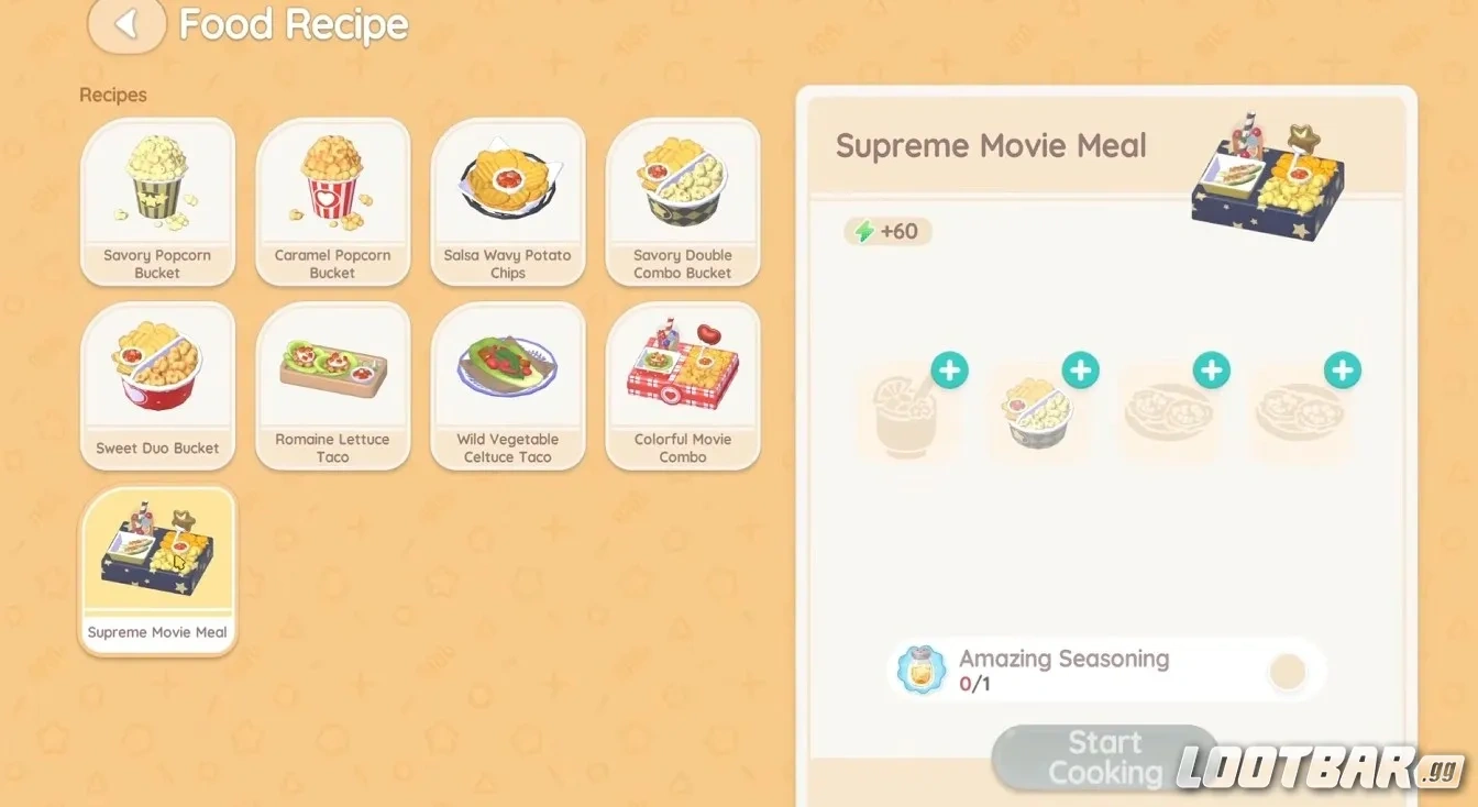 Supreme Movie Combo Heartopia Popcorn serving cart