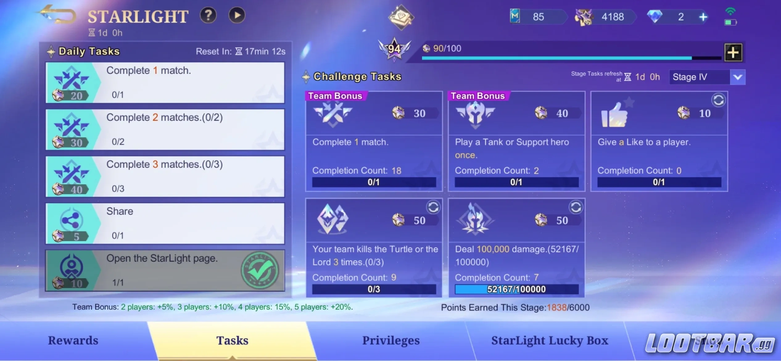 Starlight Profit and Daily Task