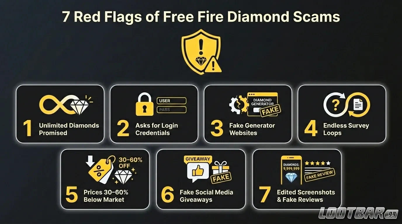 How to Spot Free Fire Diamond Scams: 7 Red Flags to Watch For