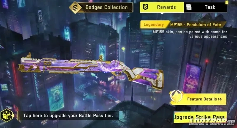 Blood Strike Neon Edge Strike Pass - MP155 Pendulum of Fate