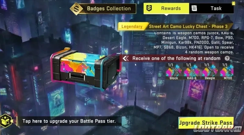 Blood Strike Neon Edge Strike Pass - Street Art Camo Lucky Chest