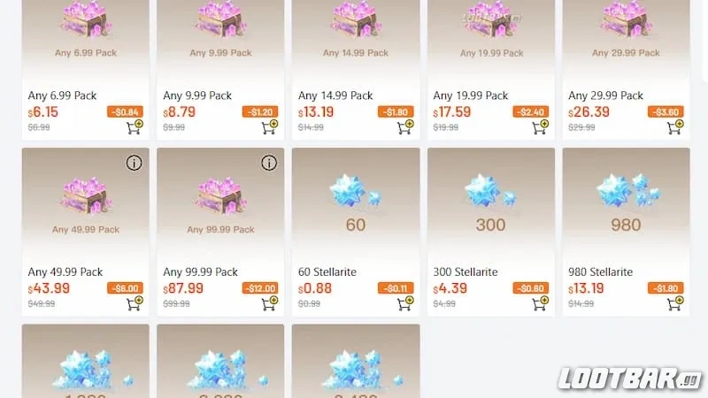 Infinity Nikki offerings LootBar