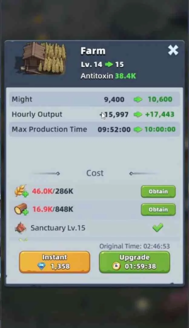 Upgrade Your Resource Buildings 