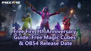 Free Fire 9th Anniversary Guide: Free Magic Cubes & OB54 Release Date