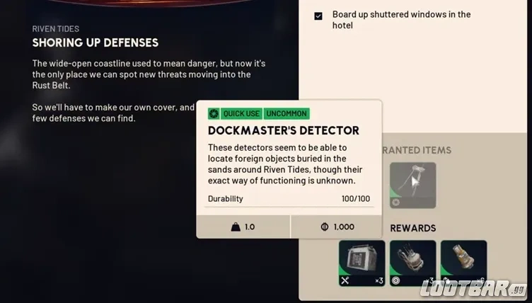 Shoring Up Defenses Quest