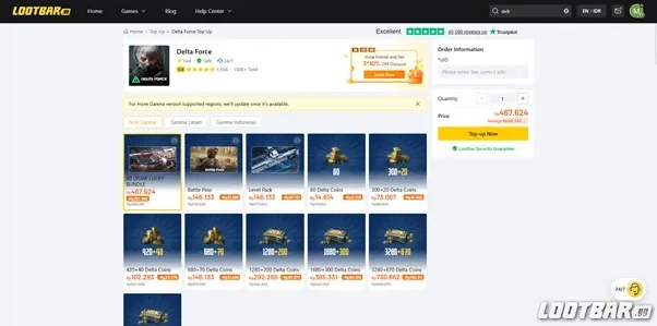 Lootbar Delta Force Topup