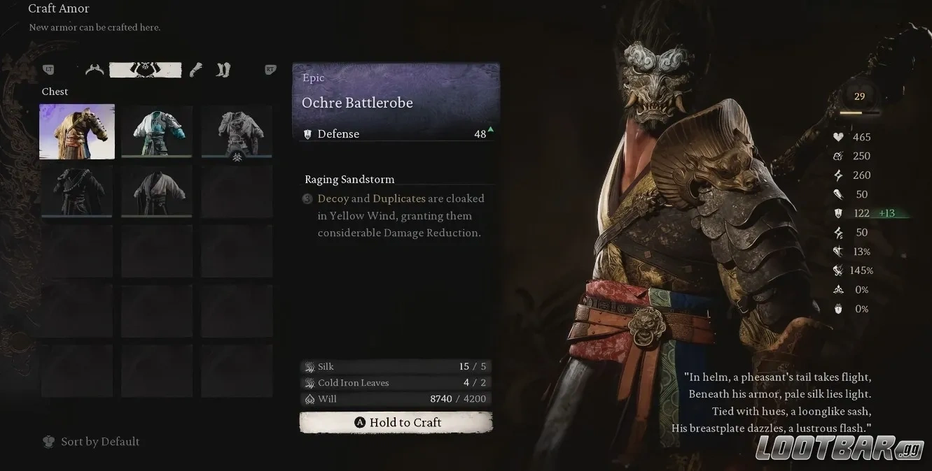 Ochre Armor set