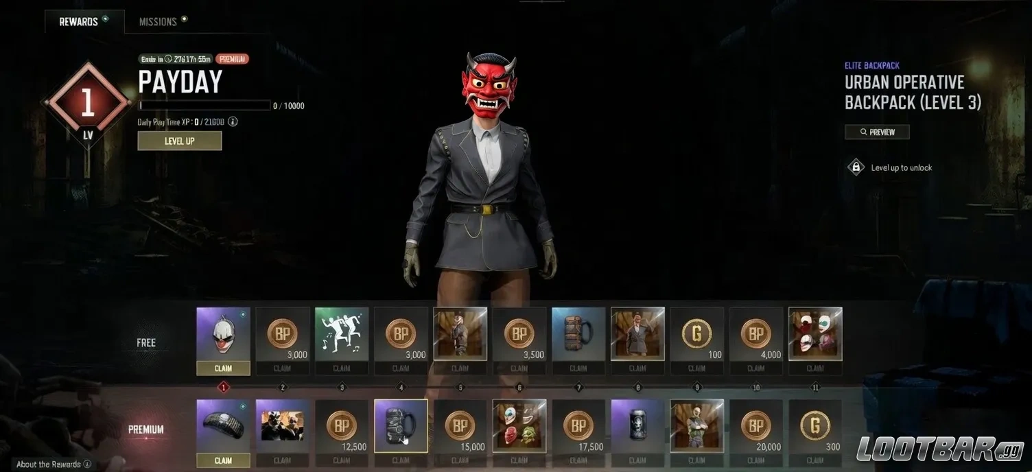 Event Pass PAYDAY Premium PUBG
