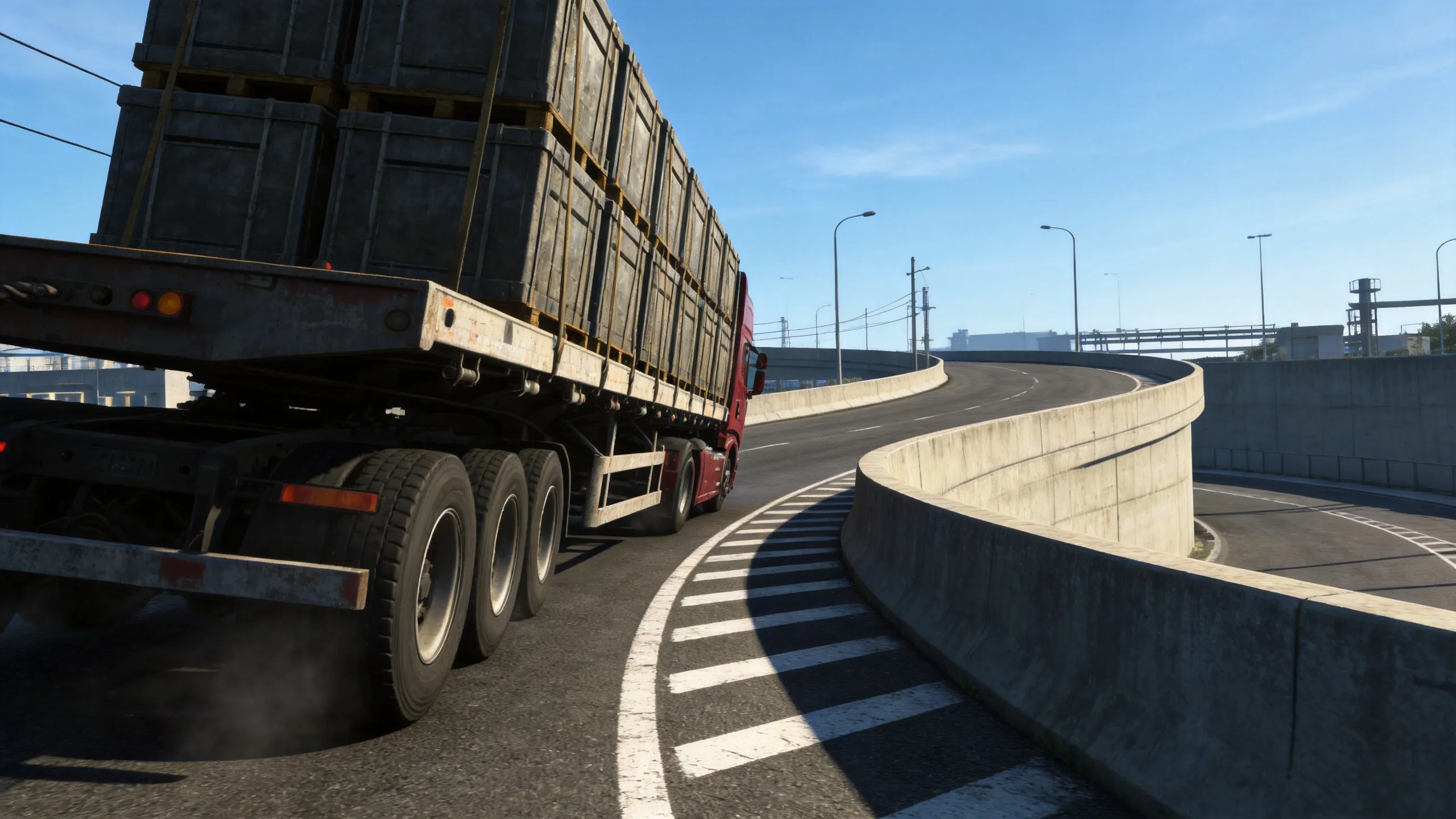 ETS2 Realistic Truck Physics heavy cargo