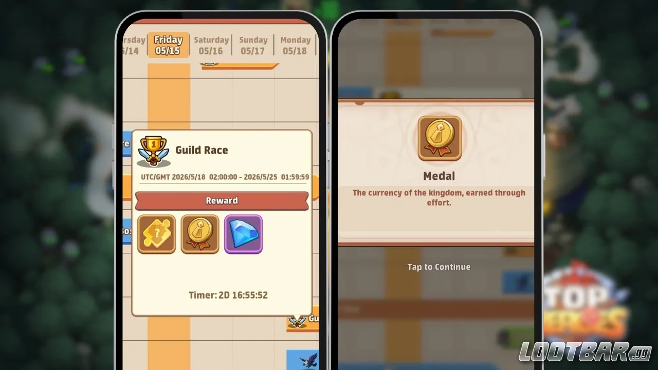 Guild Race Dates and Rewards