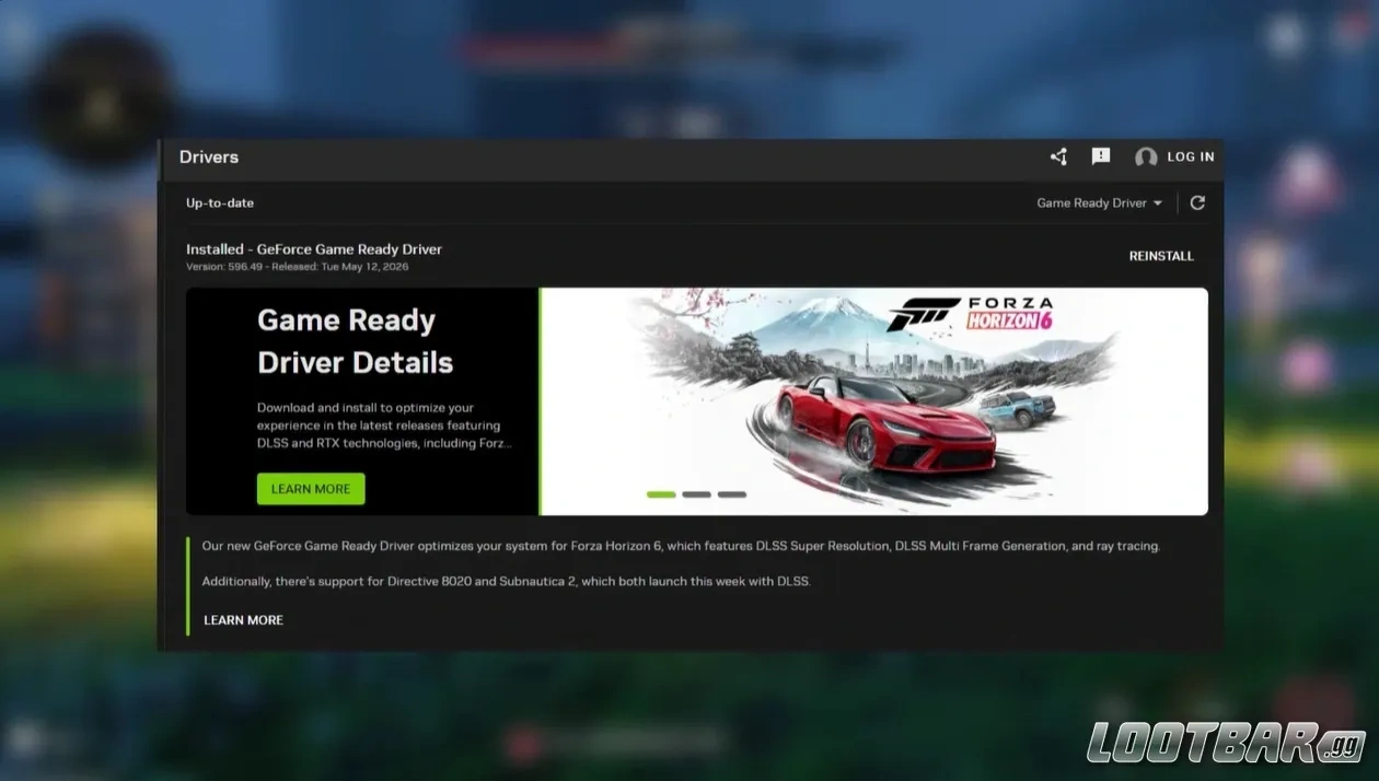 Обновление драйвера NVIDIA для уменьшения микрофризов в NTE