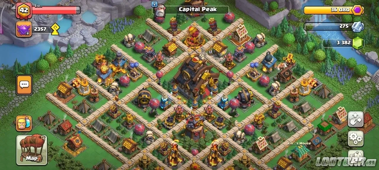 Clash of Clans Capital Peak base
