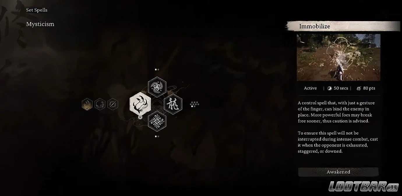 Immobilize spell