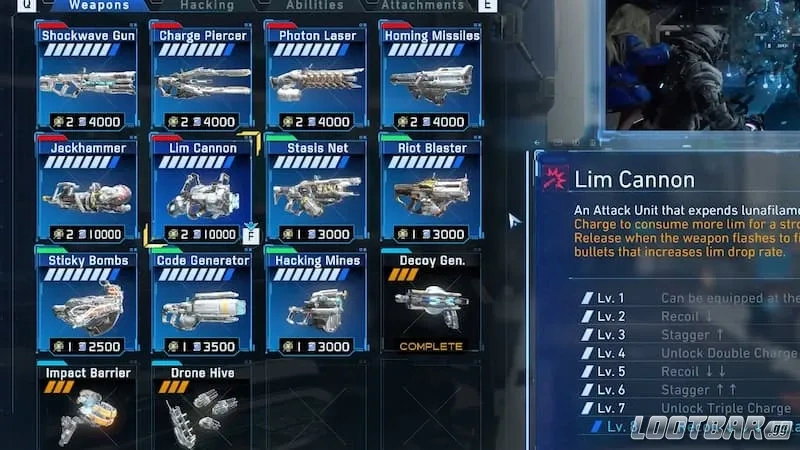 All Pragmata weapons