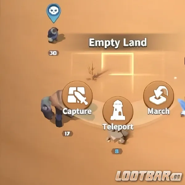 Capturing a tile in Dark War Survival