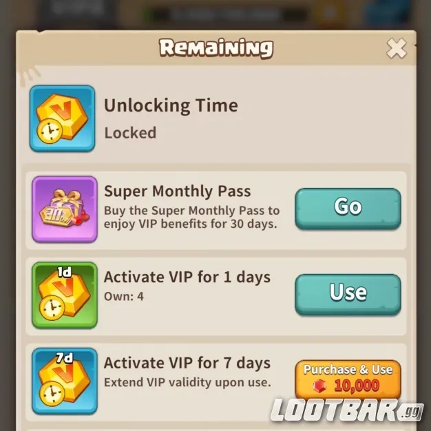 VIP packs in Dark War Survival