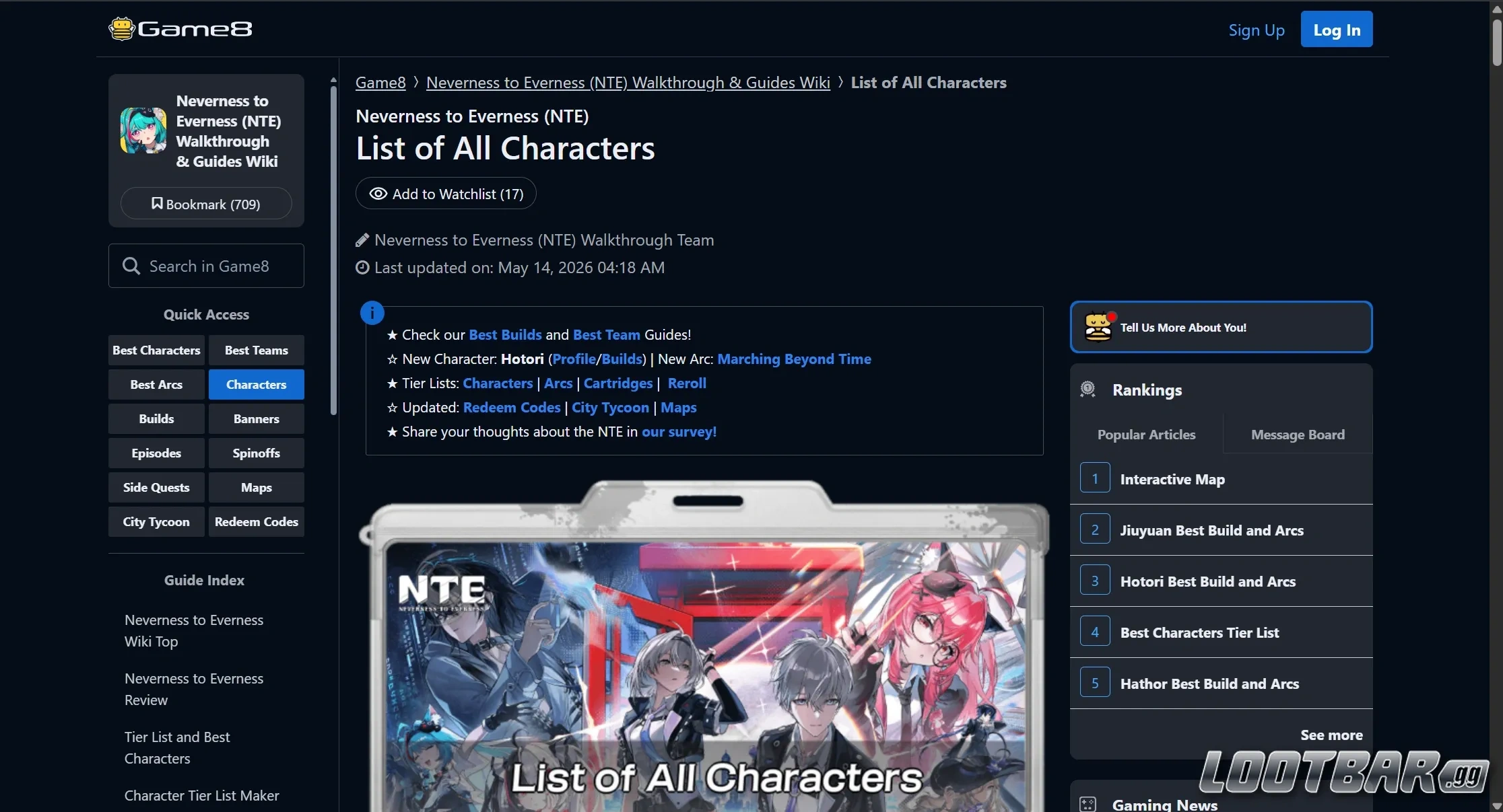 NTE Reliable Blog Game8