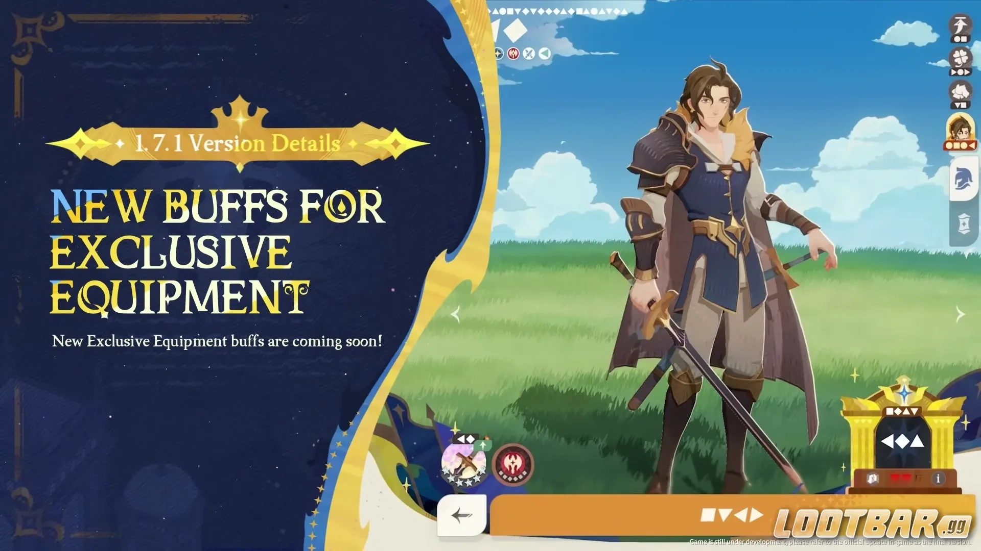 New Buffs for Exclusive Equipment