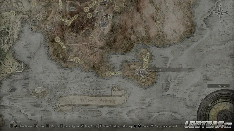 Redmane Castle location