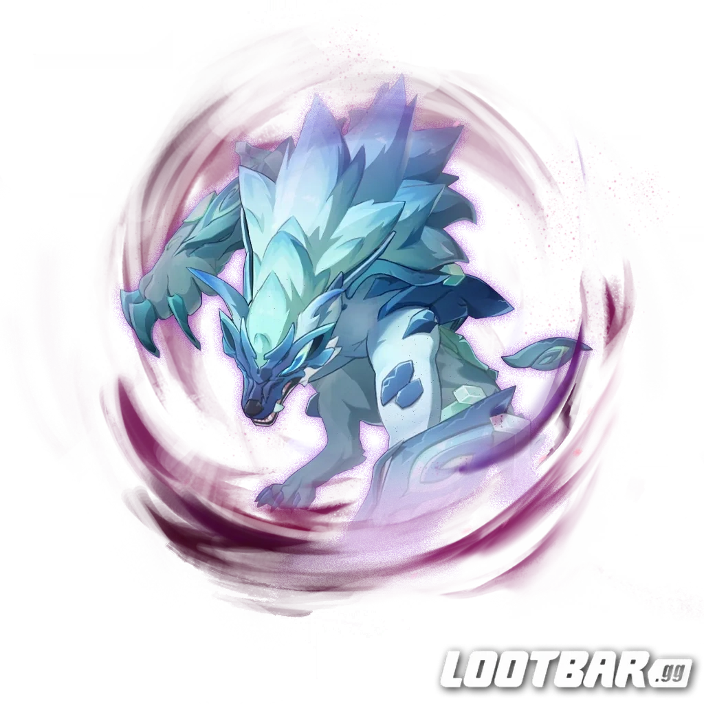 Battle-Hardened Glacial Wolf