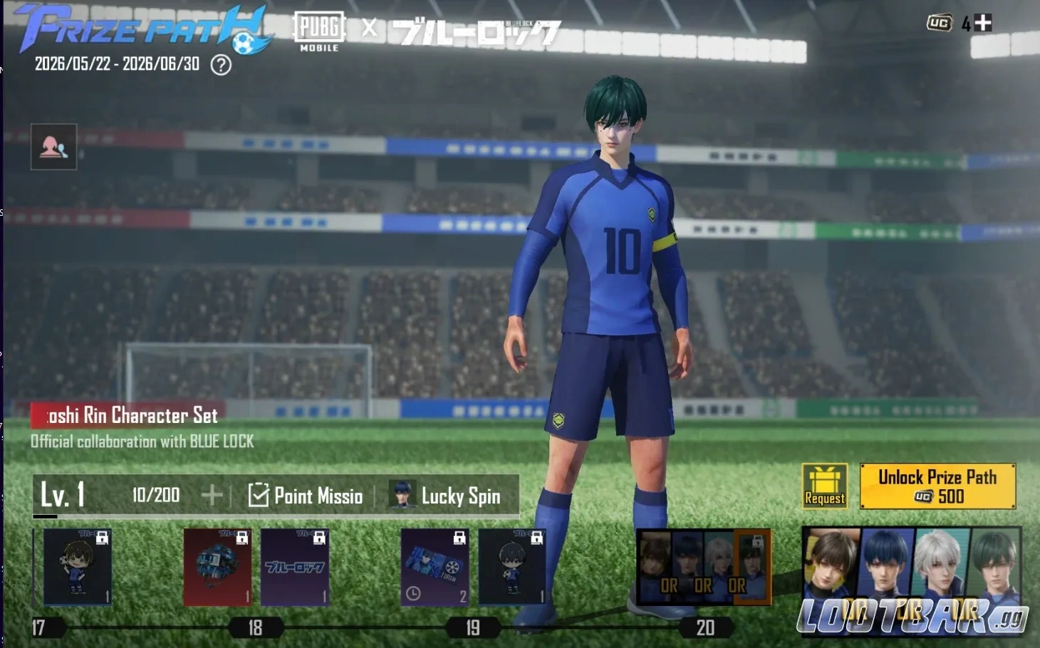 Itoshi Rin Character Set