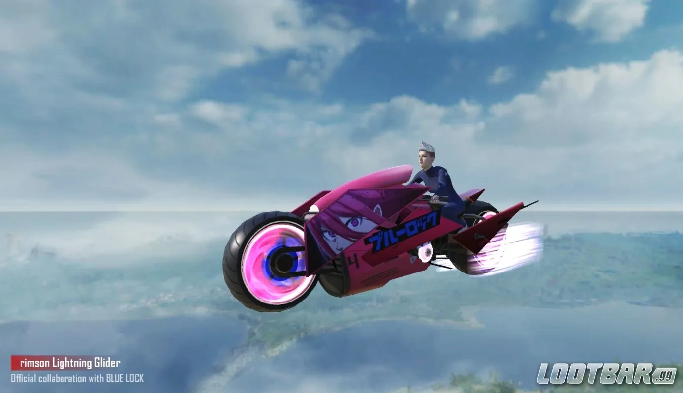 PUBG MOBILE x BLUE LOCK Crimson Lightning glider