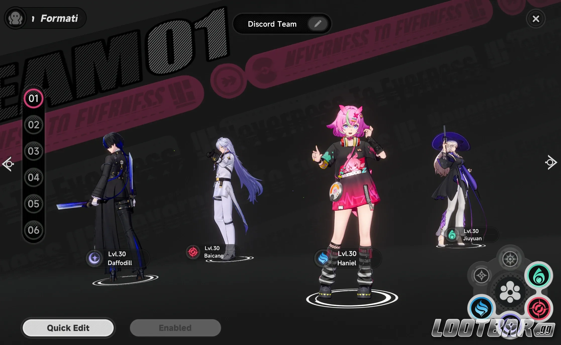 NTE daffodill Team Composition