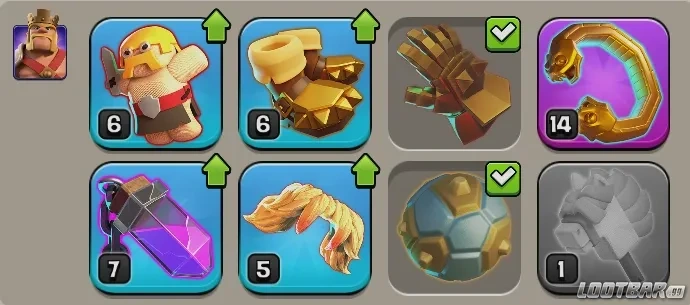 Clash of Clans Barbarian King Equipments