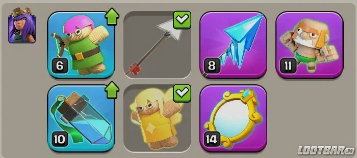Clash of Clans Archer Queen Equipments
