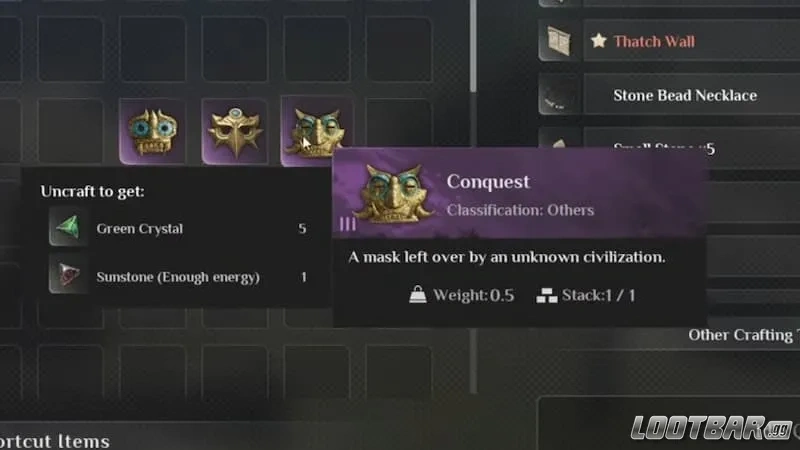 Conquest mask Soulmask