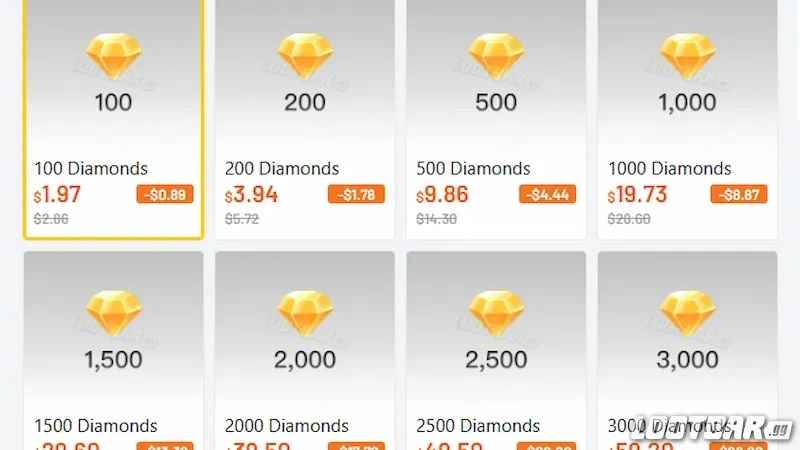 Buying Likee diamonds on LootBar